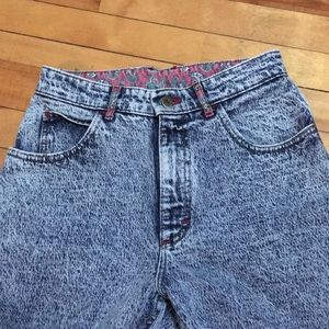 Acid-washed vintage jeans
